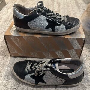 Black and silver 100% authentic golden goose